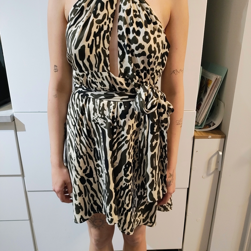Leopard Print Wrap Dress